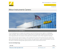 Tablet Screenshot of careers.nikoninstruments.com